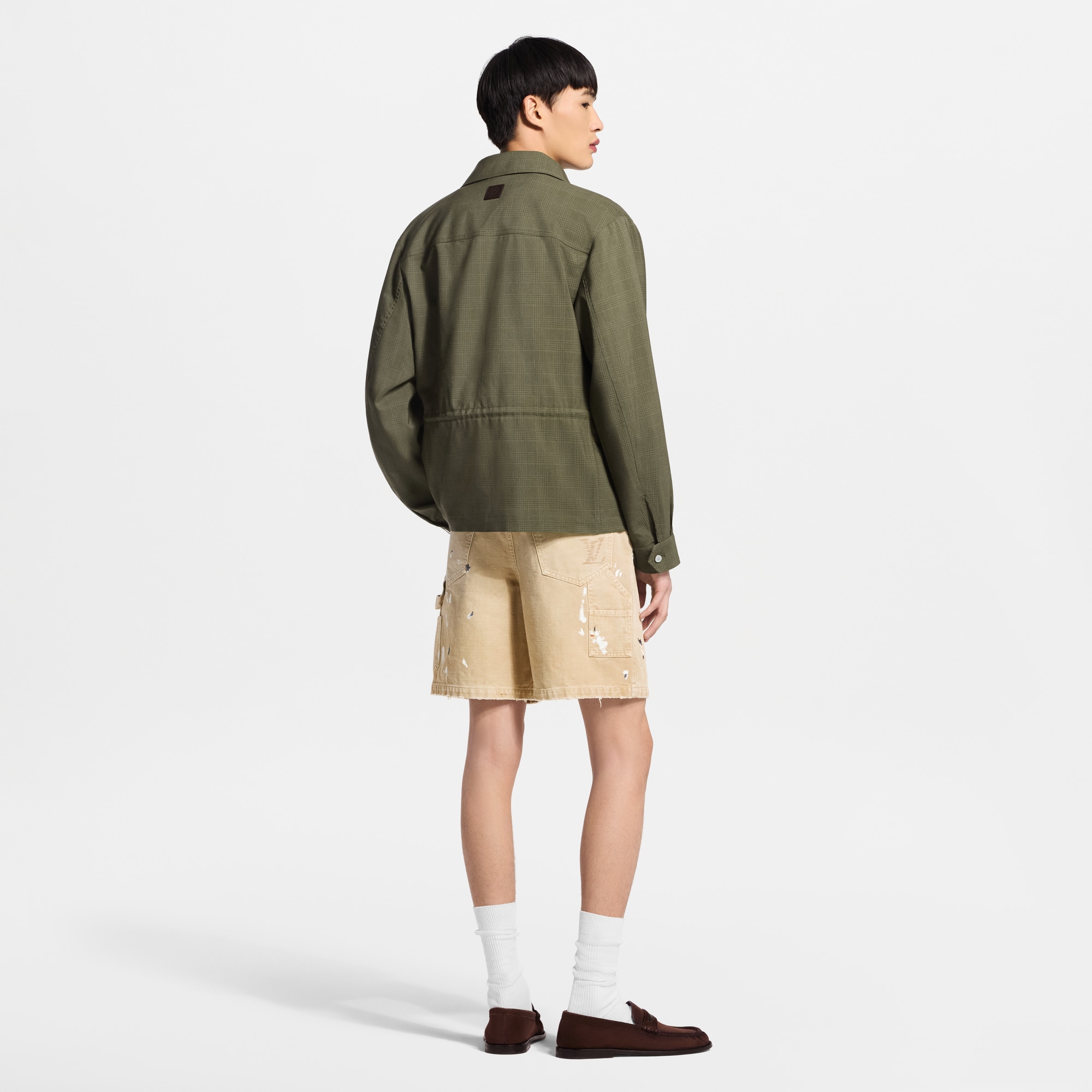 エンベリッシュド デニム カーペンターショートパンツ ｜ルイ